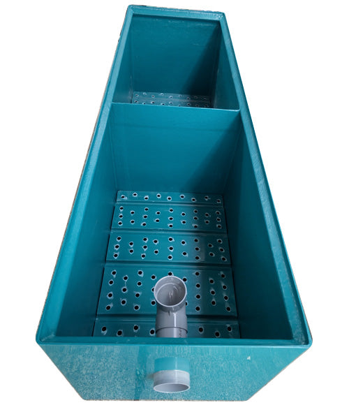 ライフ商事 FRP製生物濾過槽 3-2型 2槽式 本体+濾材 ビニロック マットろ材1式 送料無料(東北 九州 北海道 沖縄 離島は別途見積)