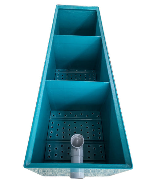 ライフ商事 FRP製生物濾過槽 3-3型 3槽式 本体+濾材 ビニロック マットろ材1式+殺藻灯(岩崎電気15W2灯式) 送料無料(東北 九州 北海道 沖縄 離島は別途見積)