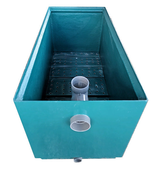 ライフ商事 FRP製生物濾過槽 2-1型 1槽式 本体+濾材 ビニロック マットろ材1式+殺藻灯(岩崎電気15W1灯式) 送料無料(東北 九州 北海道 沖縄 離島は別途見積)