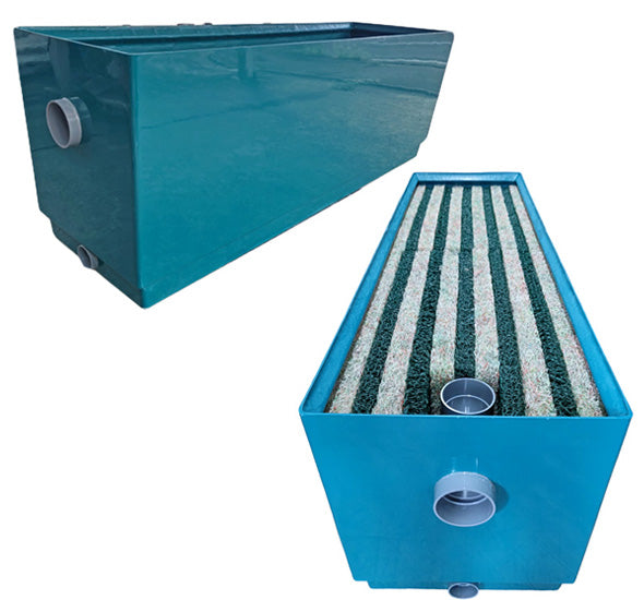 ライフ商事 FRP製生物濾過槽 3-1型 1槽式 本体+濾材 ビニロック マットろ材1式 送料無料(東北 九州 北海道 沖縄 離島は別途見積)