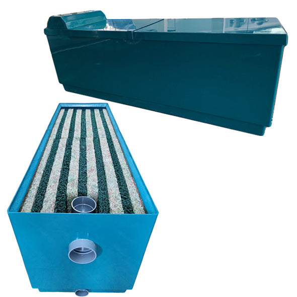 ライフ商事 FRP製生物濾過槽 3-1型 1槽式 本体+濾材 ビニロック マットろ材1式+殺藻灯(岩崎電気15W2灯式) 送料無料(東北 九州 北海道 沖縄 離島は別途見積)