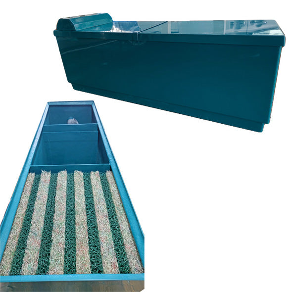 ライフ商事 FRP製生物濾過槽 3-3型 3槽式 本体+濾材 ビニロック マットろ材1式+殺藻灯(岩崎電気15W2灯式) 送料無料(東北 九州 北海道 沖縄 離島は別途見積)