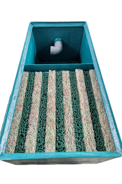 ライフ商事 FRP製生物濾過槽 1-2型 2槽式 本体+濾過材 送料無料(東北 九州 北海道 沖縄 離島は別途見積)