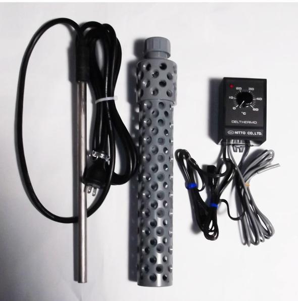 日東チタンヒーター 単相100V 500W(投込) + デルサーモ + ヒーターカバー(投込) 日本製 送料無料 同梱不可 2点目より500円引