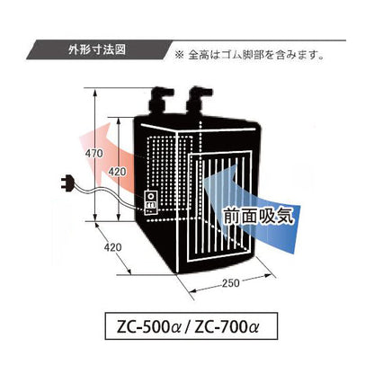 ゼンスイ ZC-500α 小型循環式クーラー 送料無料 但、一部地域除