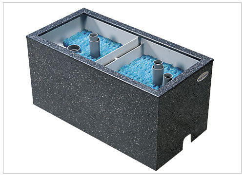 テクノ販売 FRP水槽 600LL + FRP濾過槽 B型2槽 スノコ付 濾材・蓋無 代引不可 同梱不可 送料別途見積