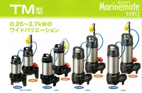鶴見製作所 海水用 水中チタンポンプ 40TM2.25S 単相100V 60Hz 非自動型 代引不可 同梱不可 送料無料 但、一部地域除