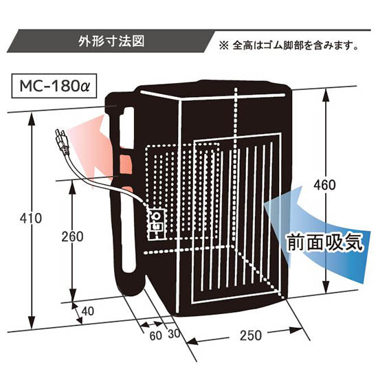 ゼンスイ 小型投込式クーラー MC-180α 単相100V 同梱不可 代引不可 送料無料 但、一部地域除