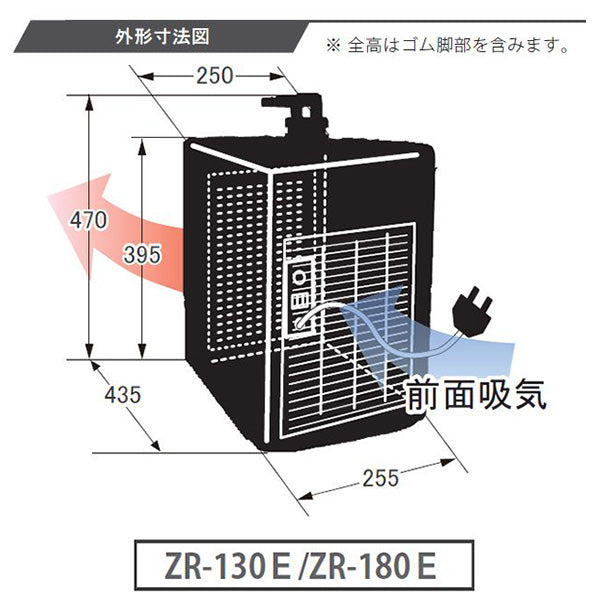 ゼンスイ 小型循環式クーラー ZR-130E 送料無料 但、北海道・ 東北・九州・沖縄送料別 同梱不可