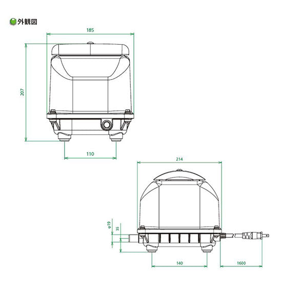 大晃 ダイアフラムブロワ TIP-120 送料無料 但、一部地域除 同梱不可