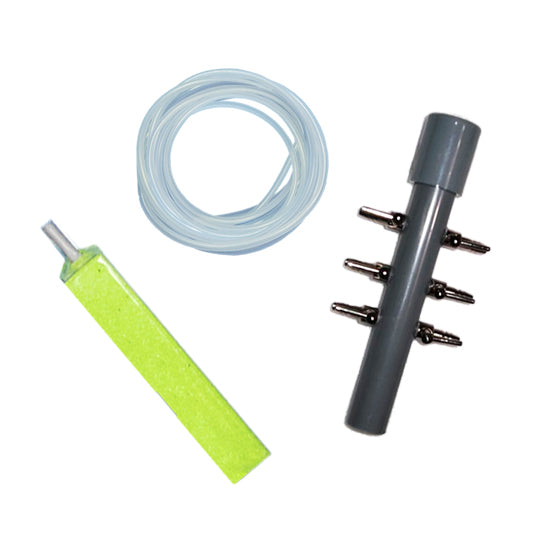 6方分岐管 + エアーチューブ10m + ロングストーン(AQ-06)6個 送料無料 但、一部地域除 2点目より500円引 同梱不可