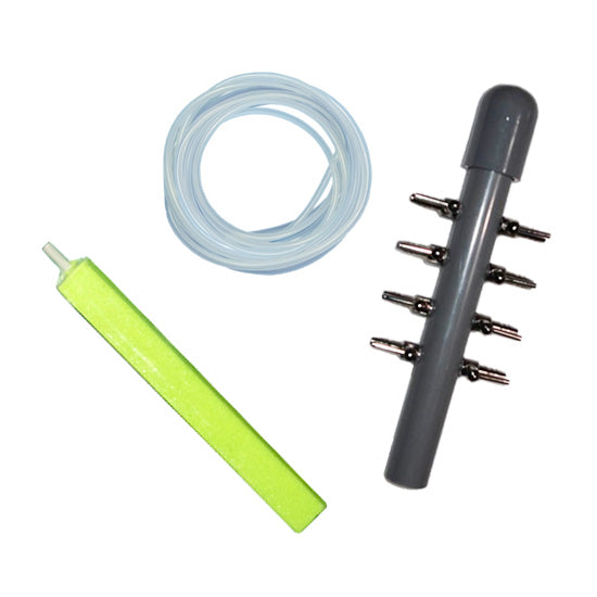 8方分岐管 + エアーチューブ10m + ロングストーン(AQ-07)8個 送料無料 但、一部地域除 2点目より500円引 同梱不可