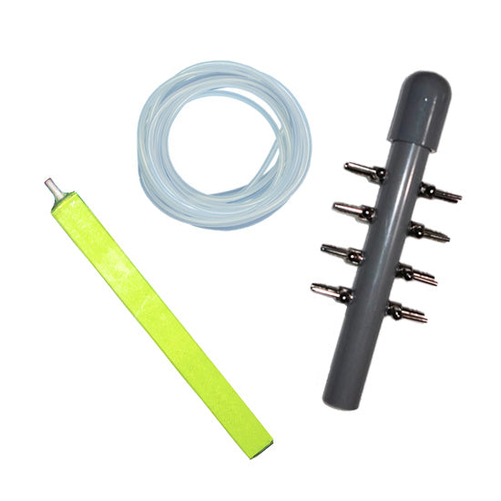 8方分岐管 + エアーチューブ10m + ロングストーン(AQ-08)8個 送料無料 但、一部地域除 2点目より500円引 同梱不可