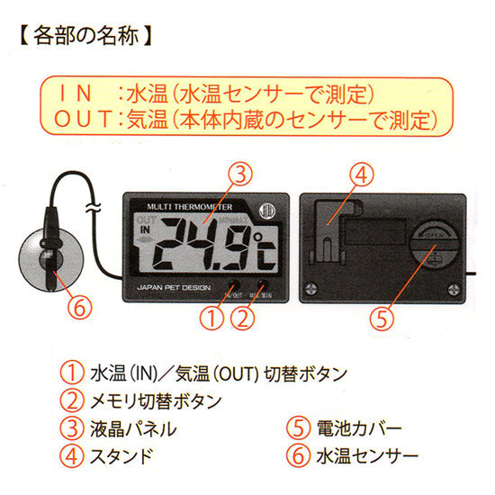 日本動物薬品 マルチ水温計CT 送料無料 メール便での発送 代引・日時指定不可 2点目より100円引