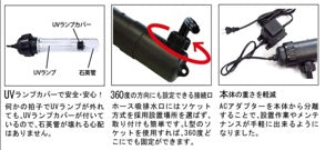 500Lまでの水槽に適合 ゼンスイ UVバズーカ(UV殺菌灯) 送料無料 2点目より500円引 同梱不可