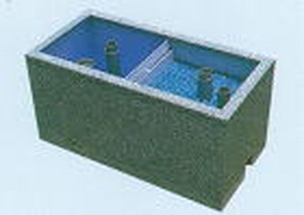 テクノ販売 FRP濾過槽 B型2槽 スノコ付 濾材付7L×18袋(126L) 代引不可 同梱不可 送料別途見積