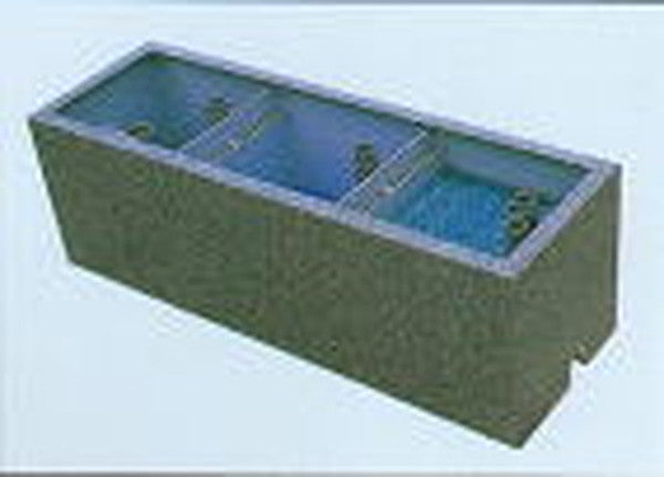 テクノ販売 FRP濾過槽 C型3槽 スノコ付 濾材なし 代引不可 同梱不可 送料別途見積