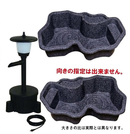 会社宛て発送５月７日以降※タカラ みかげ調プラ池 S150 + ちどりRセット 代引不可 個人宅送料別途 会社は送料無料(北海道 ・ 沖縄・離島は別途見積) 同梱不可