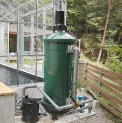 鑑賞池用生物膜式循環濾過機 手動型 スーパーマリン NEW-420S 1〜5t用 個人宅配送不可 送料別途見積 同梱不可