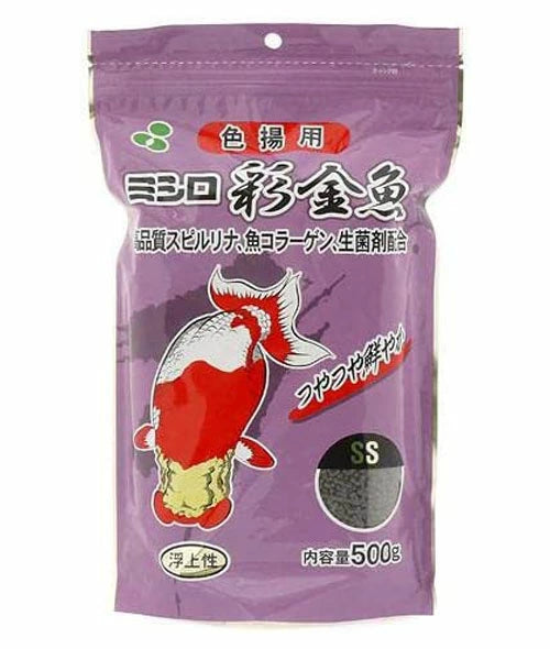 ミシロ 彩金魚 色揚用 SS 浮上性 500g 　送料無料 但、一部地域除 2点目より400円引