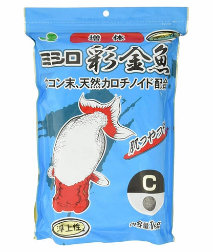ミシロ 彩金魚 稚魚増体用C 浮上性 1kg 　送料無料 但、一部地域除 2点目より400円引