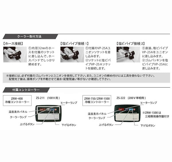 冷却水量2000Lまで ゼンスイ ZRW-400 単相100V 大型循環式クーラー 同梱不可 送料無料 但、一部地域除 – 大谷錦鯉店