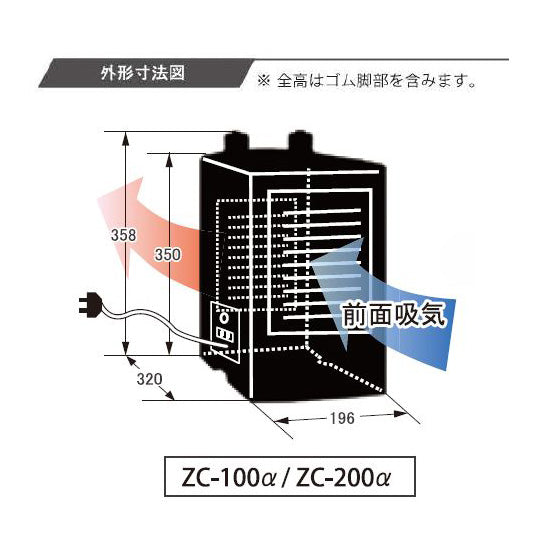 ゼンスイ ZC-200α 小型循環式クーラー 送料無料 同梱不可