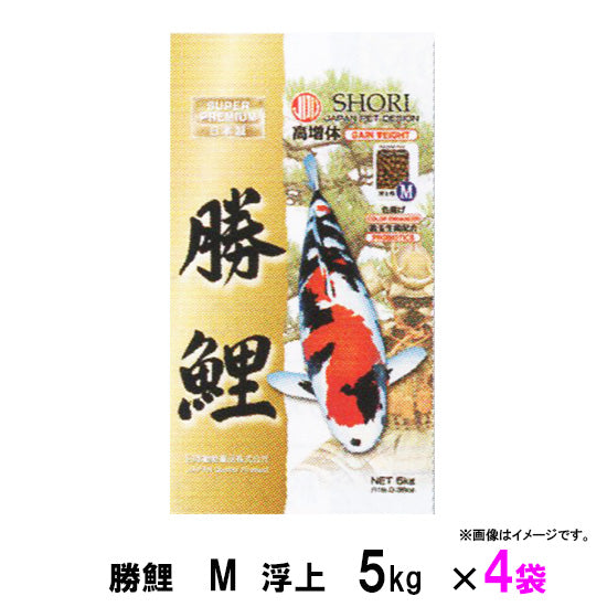 新処方 日本動物薬品 勝鯉 M 浮上 5kg×4袋 送料無料 但、一部地域除