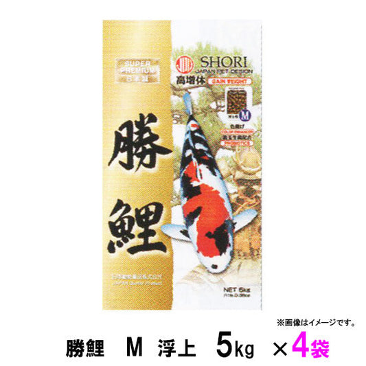 新処方 日本動物薬品 勝鯉 M 浮上 5kg×4袋 送料無料 但、一部地域除 2点目より300円引