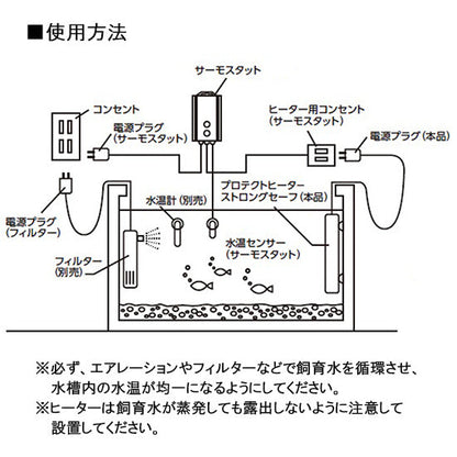 ニッソー プロテクトヒーター ストロングセーフ1000 + シーパレックスV-1000 ヒーター + サーモスタットセット 送料無料 2点目より300円引